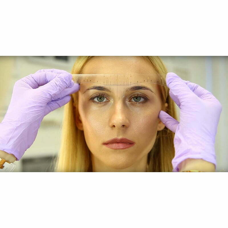 Klistermærke lineal til permanent makeup 25 stk